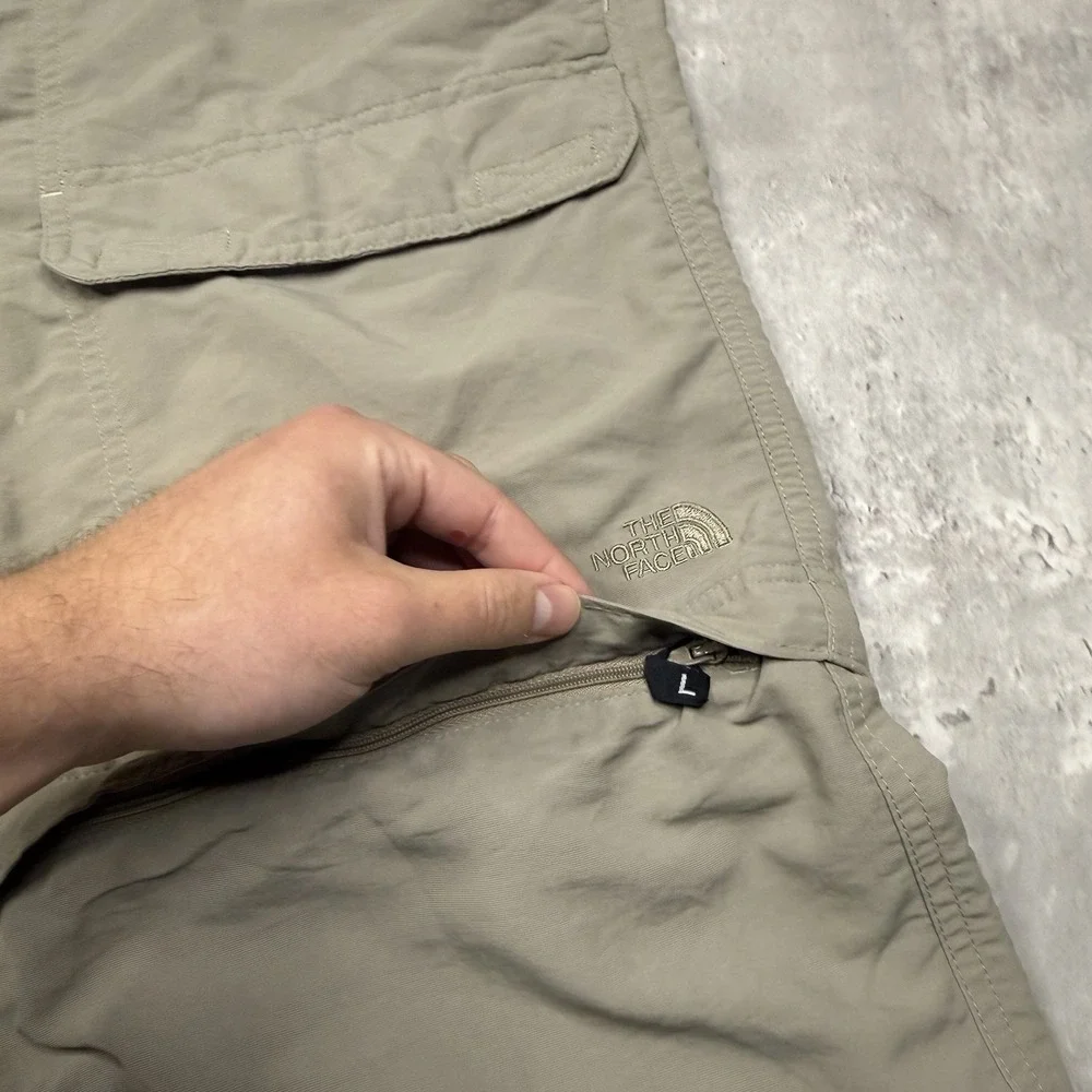 The North Face Men's Large Nylon Convertible Cargo Hiking Pants Outdoor Beige